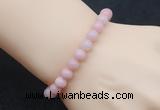 CGB5054 6mm, 8mm round Chinese pink opal beads stretchy bracelets