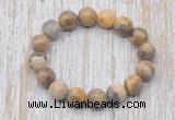 CGB5348 10mm, 12mm round yellow crazy lace agate beads stretchy bracelets