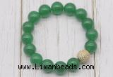 CGB5685 10mm, 12mm candy jade beads with zircon ball charm bracelets