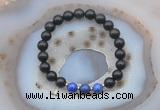 CGB6419 8mm round golden obsidian & lapis lazuli  beaded bracelets