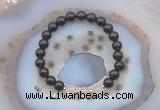 CGB6420 8mm round smoky quartz & rose quartz beaded bracelets