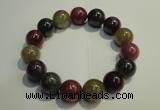 CGB652 7.5 inches 13.5mm - 14mm round natural ruby sapphire bracelet