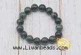 CGB6886 10mm, 12mm kambaba jasper beaded bracelet with alloy pendant