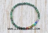 CGB7044 7 chakra 4mm African jade beaded meditation yoga bracelets