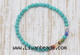 CGB7054 7 chakra 4mm turquoise beaded meditation yoga bracelets