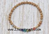 CGB7073 7 chakra 4mm wooden jasper beaded meditation yoga bracelets