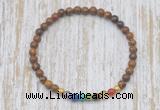 CGB7074 7 chakra 4mm elephant skin jasper beaded meditation yoga bracelets