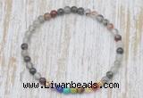 CGB7077 7 chakra 4mm blood jasper beaded meditation yoga bracelets