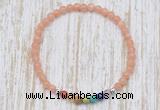 CGB7106 7 chakra 4mm sunstone beaded meditation yoga bracelets