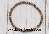 CGB7203 4mm tiny grade AA yellow tiger eye beaded meditation yoga bracelets