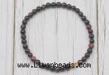 CGB7204 4mm tiny red tiger eye beaded meditation yoga bracelets