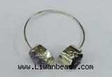 CGB721 15*20mm oval druzy amethyst gemstone bangles wholesale