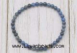 CGB7214 4mm tiny dumortierite beaded meditation yoga bracelets