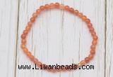 CGB7231 4mm tiny fire agate beaded meditation yoga bracelets