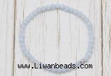 CGB7234 4mm tiny blue lace agate beaded meditation yoga bracelets