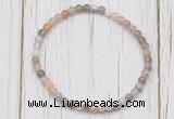 CGB7235 4mm tiny Botswana agate beaded meditation yoga bracelets