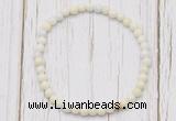 CGB7239 4mm tiny ivory jade beaded meditation yoga bracelets