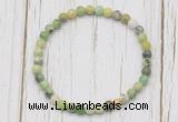 CGB7245 4mm tiny Australia chrysoprase beaded meditation yoga bracelets