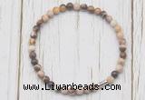 CGB7270 4mm tiny Australian zebra jasper beaded meditation yoga bracelets