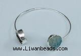 CGB728 15mm coin druzy agate gemstone bangles wholesale