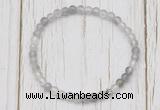 CGB7288 4mm tiny cloudy quartz beaded meditation yoga bracelets