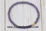 CGB7292 4mm tiny amethyst beaded meditation yoga bracelets