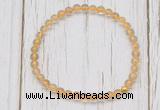 CGB7298 4mm tiny citrine beaded meditation yoga bracelets