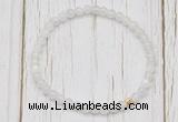 CGB7300 4mm tiny white moonstone beaded meditation yoga bracelets