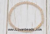 CGB7302 4mm tiny moonstone beaded meditation yoga bracelets