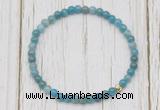 CGB7309 4mm tiny apatite beaded meditation yoga bracelets