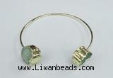 CGB734 15mm coin druzy agate gemstone bangles wholesale