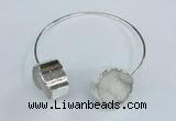 CGB738 20mm coin druzy agate gemstone bangles wholesale