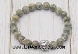 CGB7396 8mm rhyolite bracelet with lion head for men or women