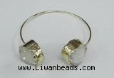 CGB742 20mm coin druzy agate gemstone bangles wholesale