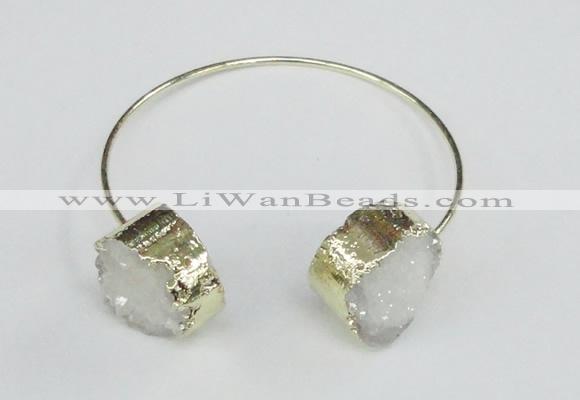 CGB742 20mm coin druzy agate gemstone bangles wholesale