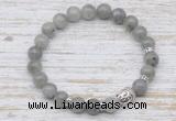 CGB7424 8mm labradorite bracelet with buddha for men or women