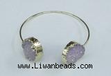 CGB743 20mm coin druzy agate gemstone bangles wholesale