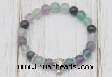 CGB7503 8mm fluorite bracelet with tiger head for men or women