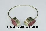 CGB755 13*18mm - 15*20mm oval druzy agate gemstone bangles