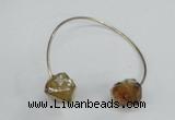 CGB770 13*18mm - 15*20mm faceted nuggets citrine gemstone bangles