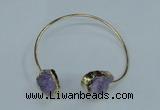 CGB776 13*18mm - 15*20mm freeform druzy agate gemstone bangles