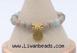 CGB7774 8mm serpentine jasper bead with luckly charm bracelets