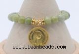 CGB7779 8mm China jade bead with luckly charm bracelets