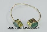 CGB780 13*18mm - 15*20mm freeform druzy agate gemstone bangles