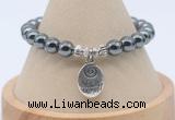 CGB7807 8mm hematite bead with luckly charm bracelets wholesale