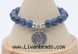 CGB7816 8mm sodalite bead with luckly charm bracelets wholesale