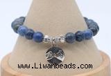 CGB7817 8mm dumortierite bead with luckly charm bracelets