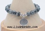 CGB7822 8mm eagle eye jasper bead with luckly charm bracelets