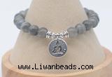 CGB7825 8mm labradorite gemstone bead with luckly charm bracelets