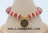 CGB7832 8mm Tibetan agate bead with luckly charm bracelets